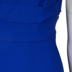Pre Owned Roland Mouret Electric Blue Knit Backless Bodycon Dress S