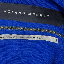 Pre Owned Roland Mouret Electric Blue Knit Backless Bodycon Dress S