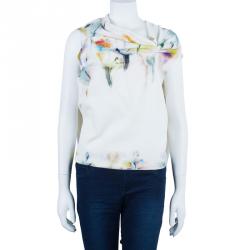 Pre Owned Roland Mouret Watercolored Draped Top M