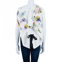 Pre Owned Roland Mouret Watercolored Draped Top M