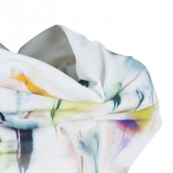 Pre Owned Roland Mouret Watercolored Draped Top M