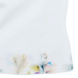 Pre Owned Roland Mouret Watercolored Draped Top M