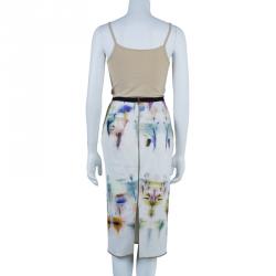Pre Owned Roland Mouret Watercolored Pencil Skirt M