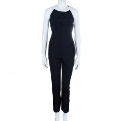 Pre Owned Roland Mouret Monochrome Jumpsuit M