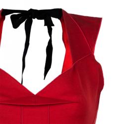 Pre Owned Roland Mouret Red Structured Dress M