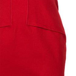 Pre Owned Roland Mouret Red Structured Dress M