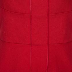 Pre Owned Roland Mouret Red Structured Dress M