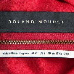 Pre Owned Roland Mouret Red Structured Dress M