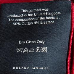 Pre Owned Roland Mouret Red Structured Dress M