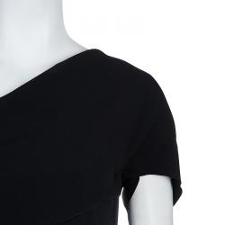 Pre Owned Roland Mouret Black Lyford One Shoulder Dress M