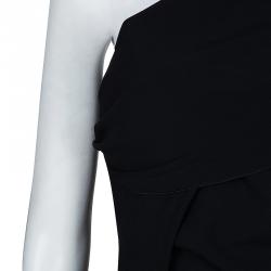 Pre Owned Roland Mouret Black Lyford One Shoulder Dress M
