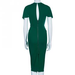 Pre Owned Roland Mouret Green Draped Dress S