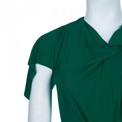Pre Owned Roland Mouret Green Draped Dress S