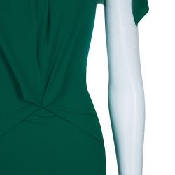 Pre Owned Roland Mouret Green Draped Dress S
