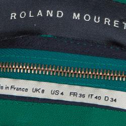 Pre Owned Roland Mouret Green Draped Dress S