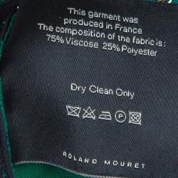 Pre Owned Roland Mouret Green Draped Dress S