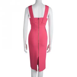 Pre Owned Roland Mouret Pink Knit Bodycon Sleeveless Dress M
