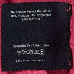 Pre Owned Roland Mouret Pink Knit Bodycon Sleeveless Dress M