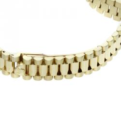 Pre Owned Rolex Champagne Gold 18K Yellow Gold Diamond Datejust Women's Wristwatch 26MM