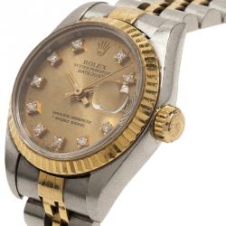Pre Owned Rolex Gold 18K Yellow Gold and Stainless Steel Datejust Women's Wristwatch 26MM