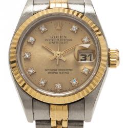 Pre Owned Rolex Gold 18K Yellow Gold and Stainless Steel Datejust Women's Wristwatch 26MM