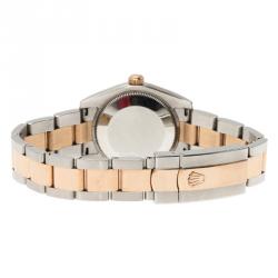 Pre Owned Rolex Pink Stainless Steel and 18K Rose Gold Datejust 178273 Women's Wristwatch 31MM