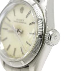 Pre Owned ساعة يد نسائية رولكس أويستر بيربيتشوال ستانلس ستيل عاجية 24 مم