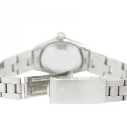 Pre Owned ساعة يد نسائية رولكس أويستر بيربيتشوال ستانلس ستيل عاجية 24 مم