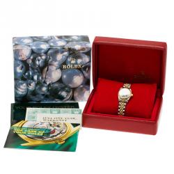 Pre Owned ساعة يد نسائية رولكس ديت جست ستانلس ستيل و ذهب عيار 18 سوداء 26مم