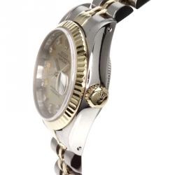 Pre Owned Rolex Champagne 18K Yellow Gold and Stainless Steel Datejust Women's Wristwatch 26MM
