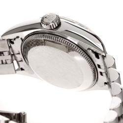 Pre Owned Rolex Silver 18K White Gold and Stainless Steel Datejust Women's Wristwatch 26MM