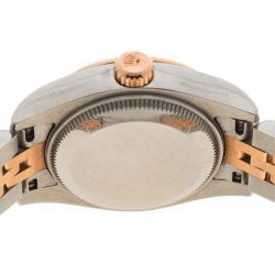 Pre Owned Rolex Mother Of Pearl Rose Gold & Stainless Steel Datejust 179171 Women's Wristwatch 26MM