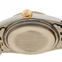 Pre Owned Rolex Champagne Stainless Steel & 18k Yellow Gold Oyster Perpetual Datejust 16013  Women's Wristwatch 36MM