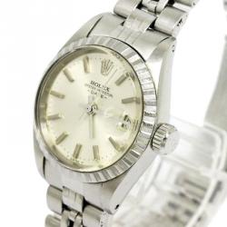 مملوكة مسبقًا Rolex Silver Stainless Steel Oyster Perpetual Women's Wristwatch 26MM