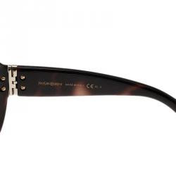 مملوكة مسبقًا Saint Laurent Paris Brown 6376 Square Sunglasses