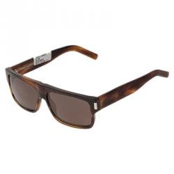 Pre Owned Saint Laurent Paris Brown W18EJ Sunglasses