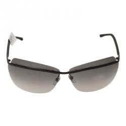 Pre Owned Saint Laurent Paris Black 6361 Rimless Sunglasses 