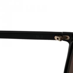 Pre Owned Saint Laurent Paris Black 807EJ Rectangle Sunglasses