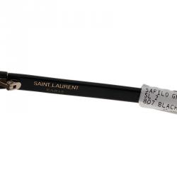 Pre Owned Saint Laurent Paris Black 807EJ Rectangle Sunglasses