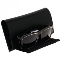 Pre Owned Saint Laurent Paris Black 807EJ Rectangle Sunglasses