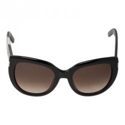 مملوكة مسبقًا Saint Laurent Paris Black SL 16 Round Sunglasses