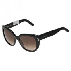 مملوكة مسبقًا Saint Laurent Paris Black SL 16 Round Sunglasses