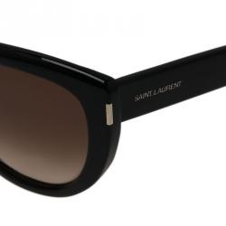 مملوكة مسبقًا Saint Laurent Paris Black SL 16 Round Sunglasses