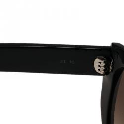 مملوكة مسبقًا Saint Laurent Paris Black SL 16 Round Sunglasses