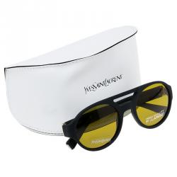 مملوكة مسبقًا Saint Laurent Paris Black 2316 Polarized Aviators