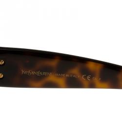 مملوكة مسبقًا Saint Laurent Paris Tortoise Frame 6376 Square Sunglasses