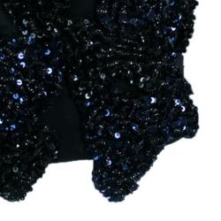 Saint Laurent Paris Blue Sequin Strapless Crop Top M