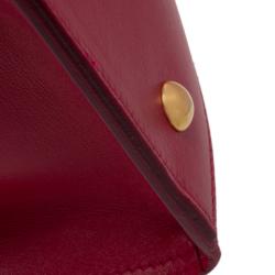 Pre Owned Saint Laurent Paris Magenta Leather Medium Cabas Chyc Tote