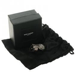 مملوكة مسبقًا خاتم سان لوران باريس أرتي فضي اللون مقاس 52