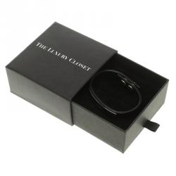 مملوكة مسبقًا سوار سان لوران باريس بادج شهير جلد أسود 16 سم